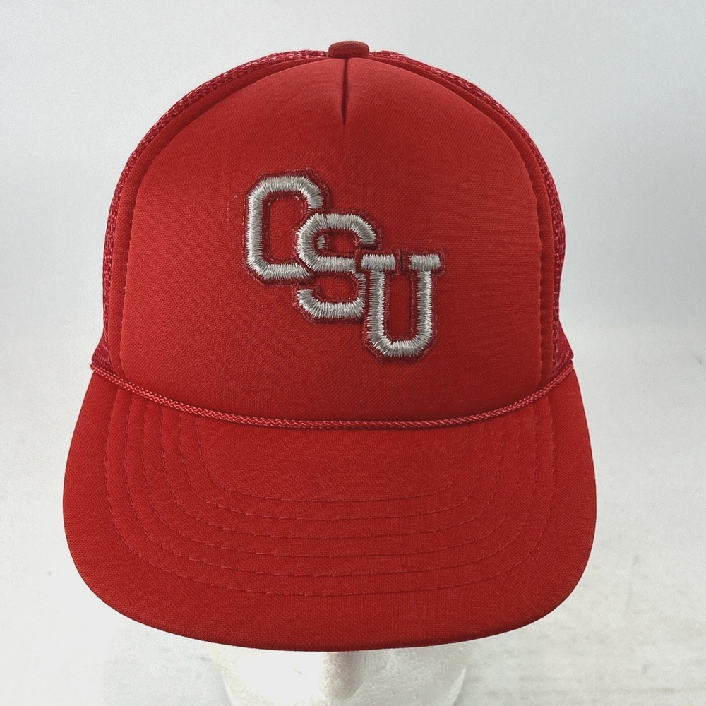 Vintage Ohio State Buckeyes Hat Cap Snap Back OSU Mesh Foam Trucker Rope Brim